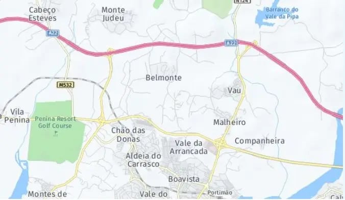 Tour map for The Algarve Golf Holiday