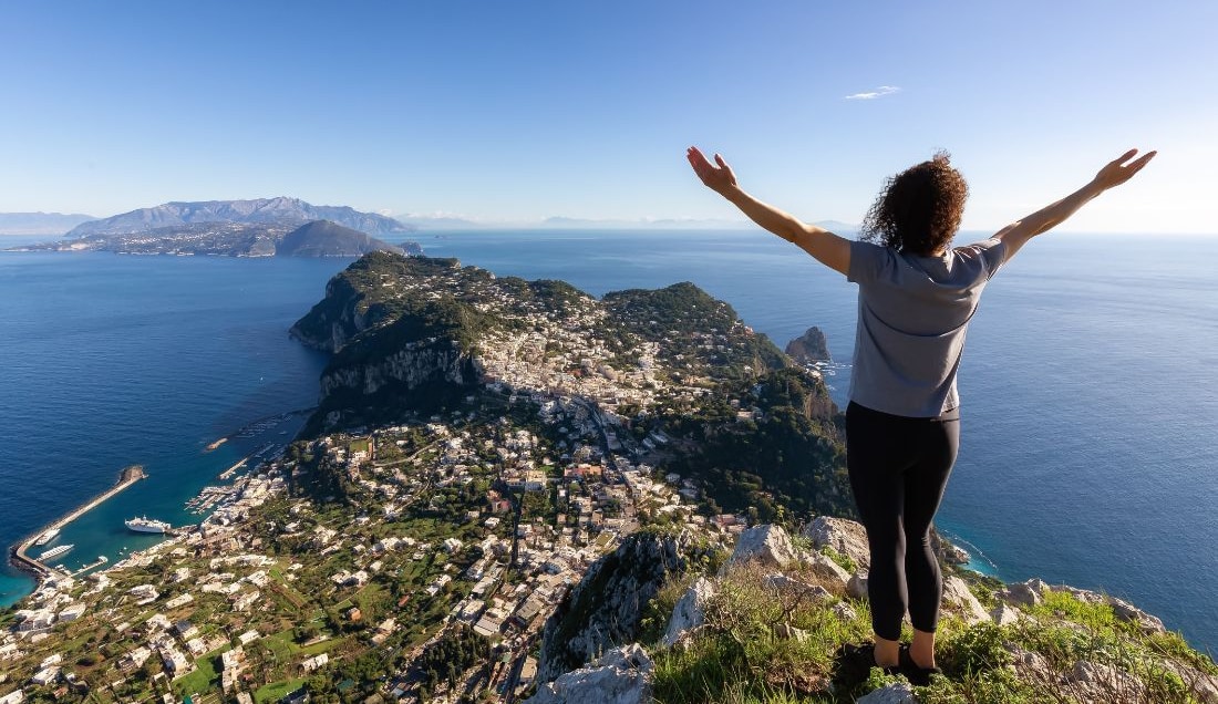 Hike the stunning trails of Capri with breathtaking views.