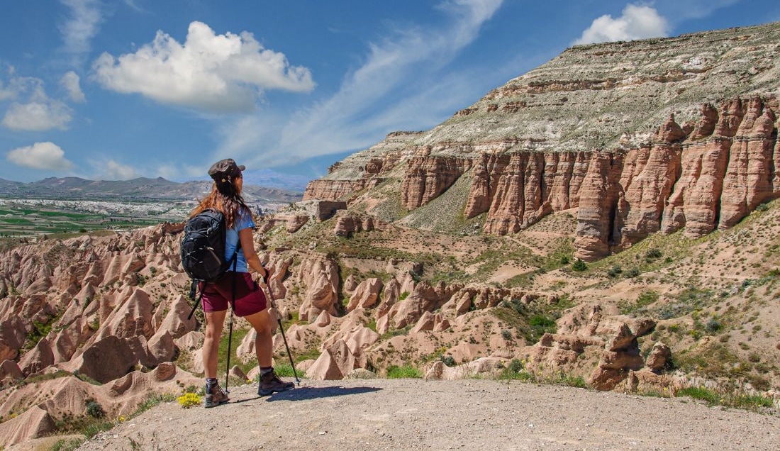 Enjoy a hike through Red Valley in Cappadocia