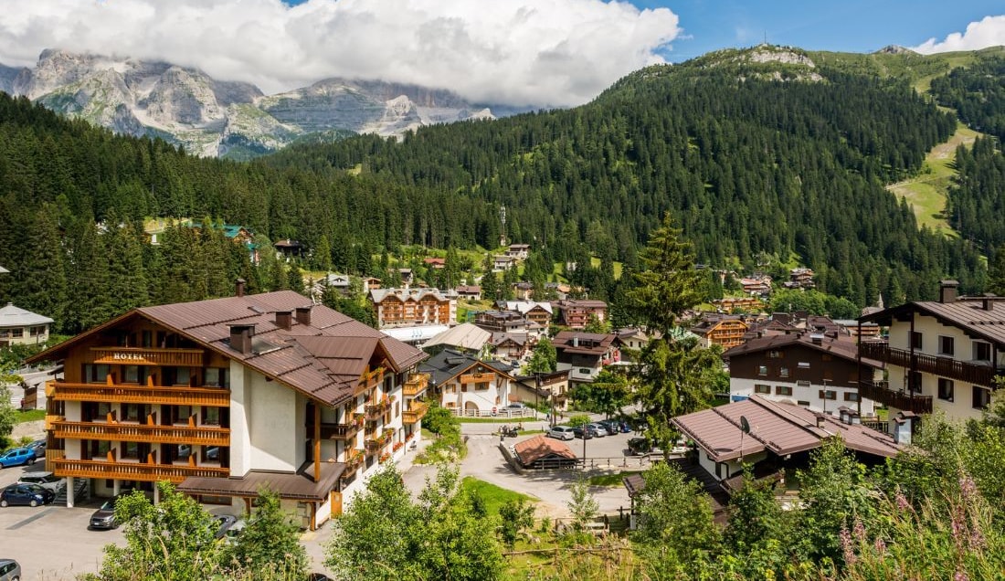Stay in the alpine village of Madonna di Campiglio.