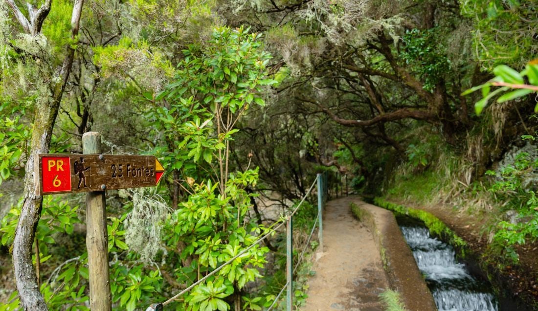 Follow the levada path to the stunning 25 Fountains Lagoon.