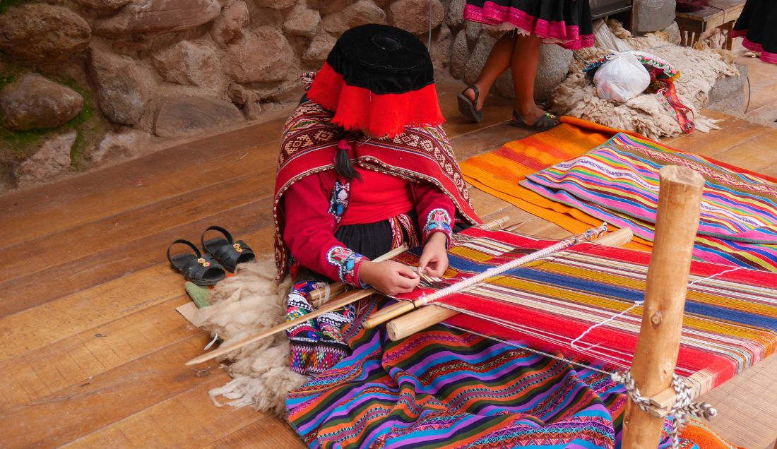Watch a traditional weaving demonstration